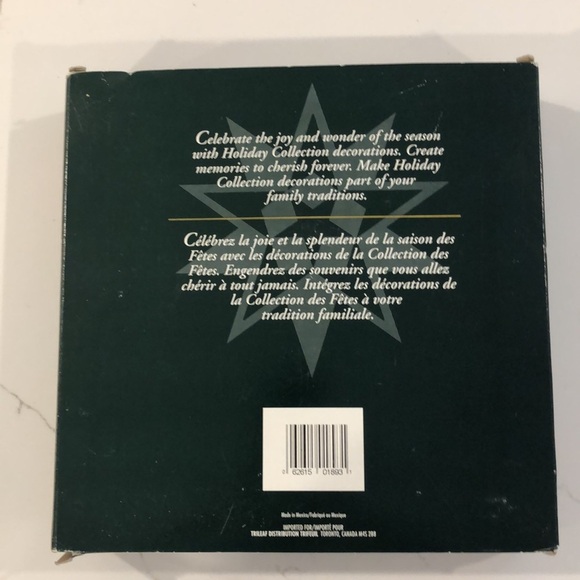 Hand decorated vintage icicle Christmas  tree ornaments set (4) gold with ribbon - Picture 4 of 6